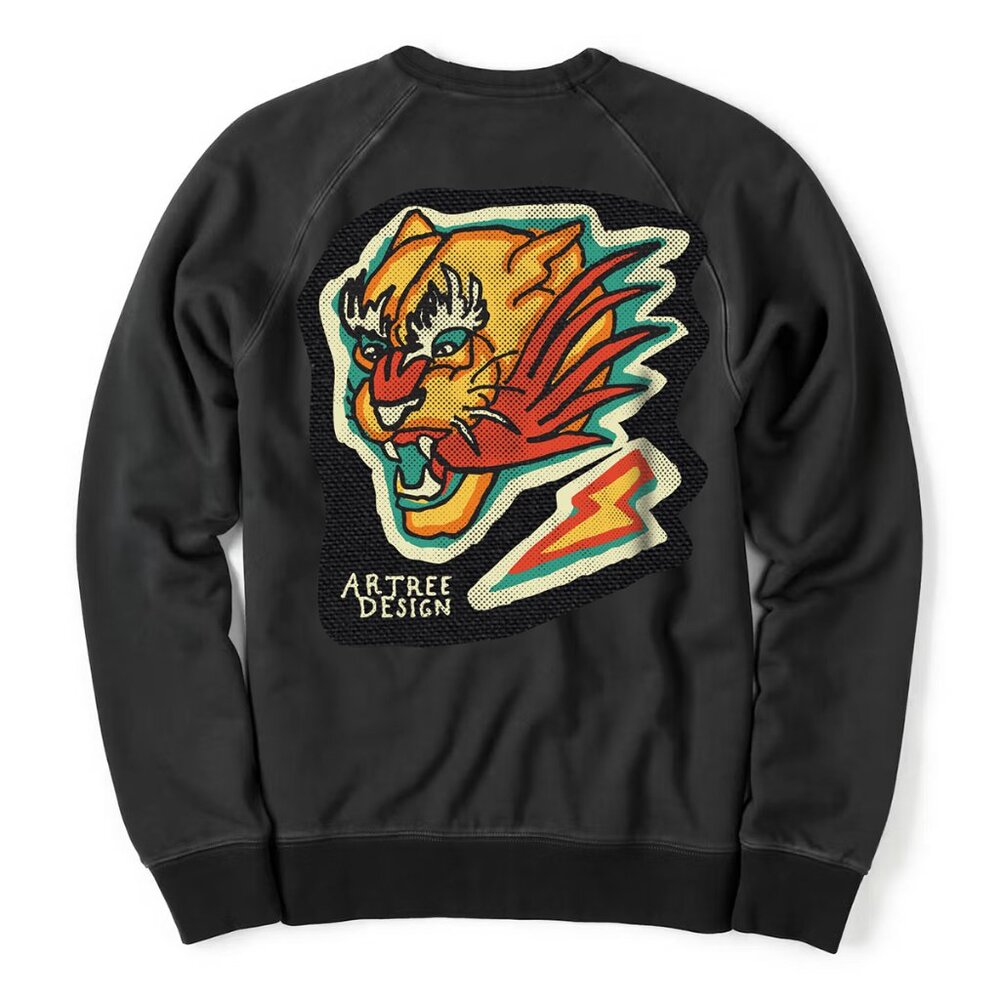 Unisex Vintage Raglan Distressed Oversized Sweatshirt